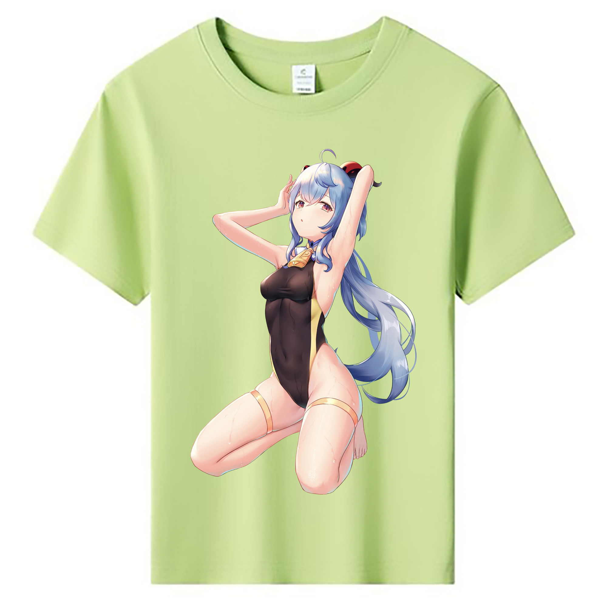 げんし神 甘雨 かんう genshin Ganyu 綿100％キッズTシャツ（フロントプリント）